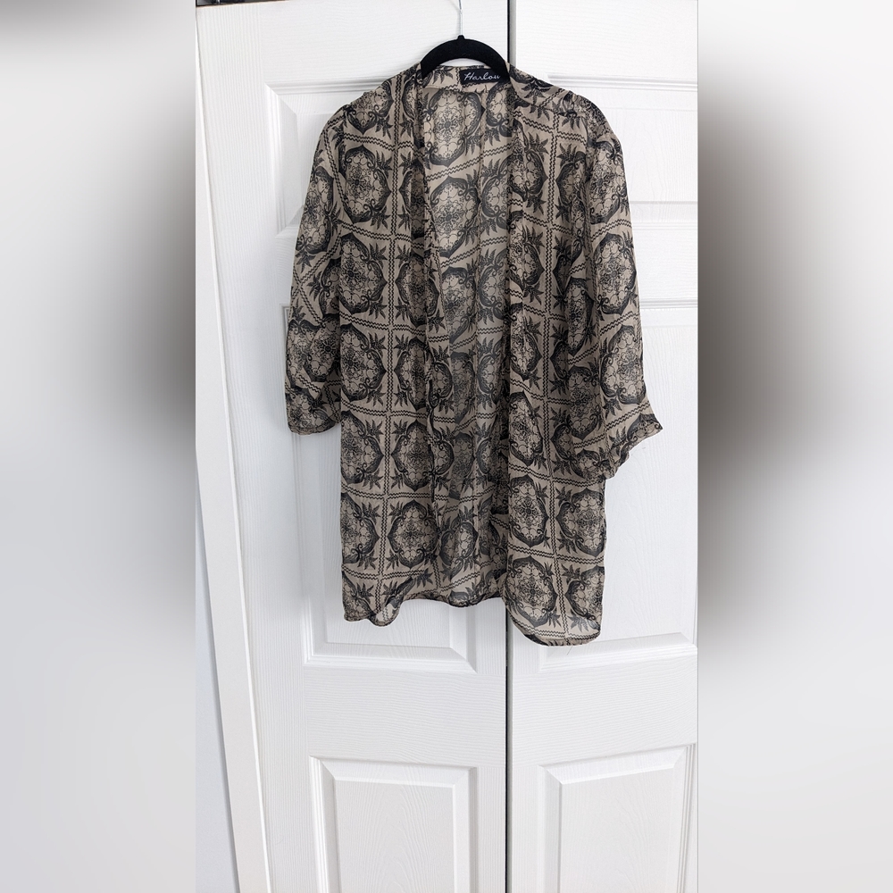 Patterned kimono jacket